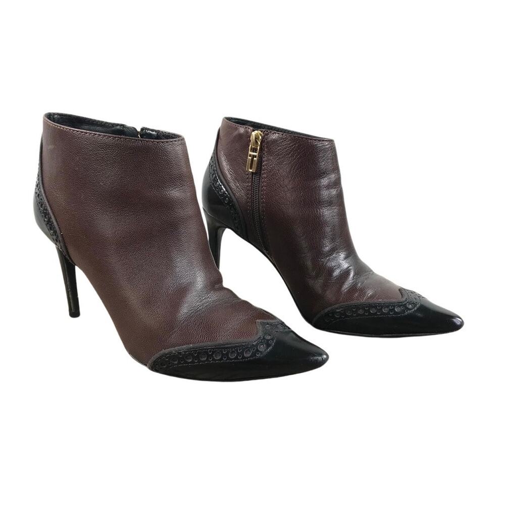 Tory Burch Brown and Black Ankle Booties - Picture 4 of 13